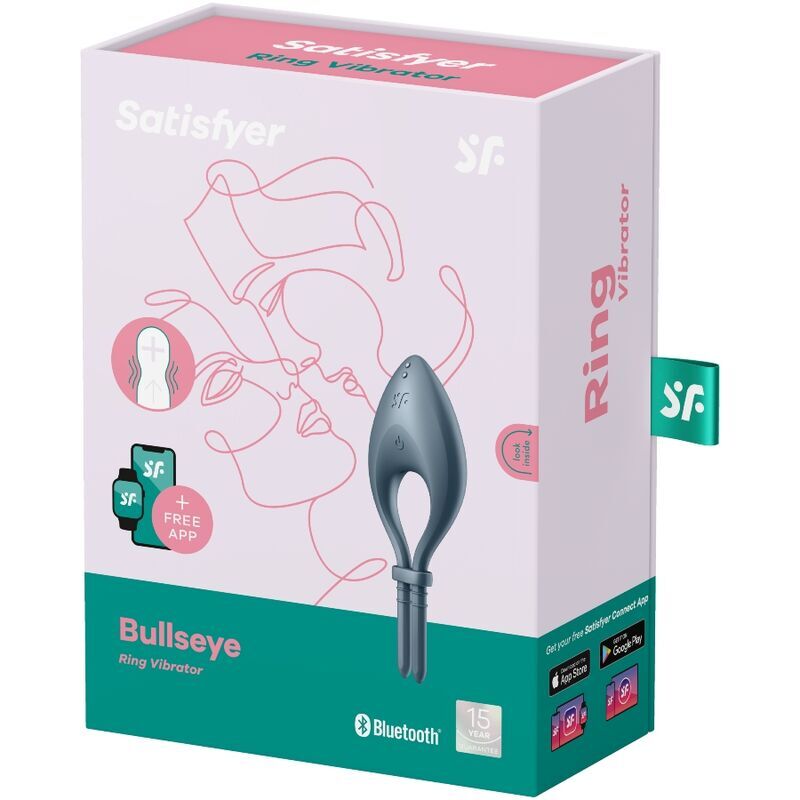 Ерекційне смарт-віброкільце ласо з регулюванням розміру Satisfyer Bullseye Dark Blue - Зображення 3