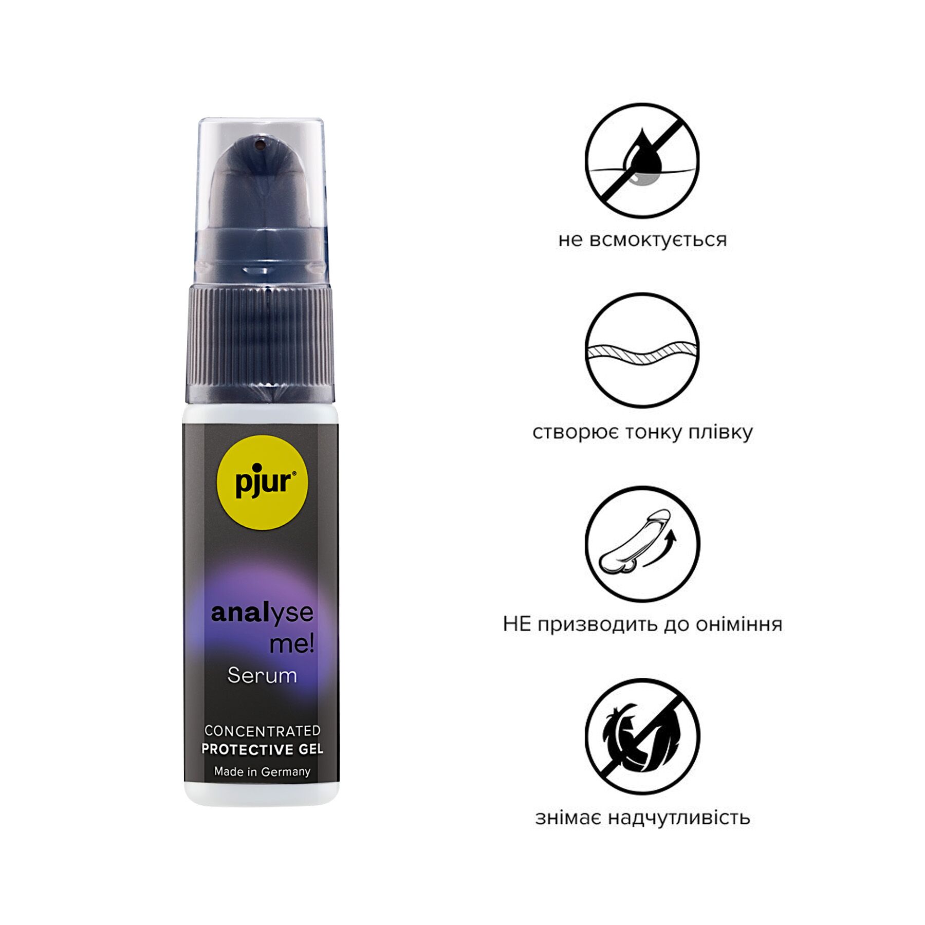 Розслаблювальна анальна сироватка pjur analyse me! Serum 20 мл, утворює плівку, без анестетиків - Зображення 2