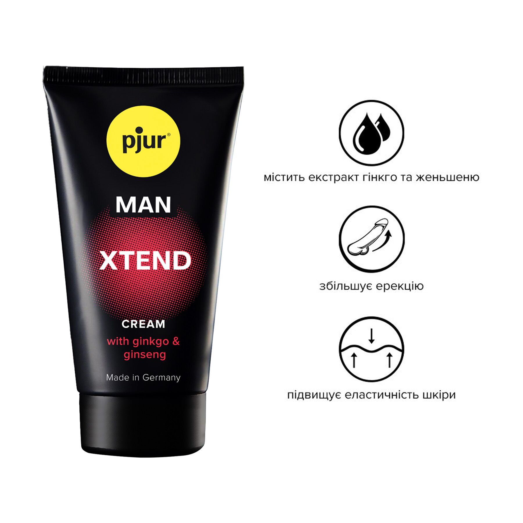 Крем-стимулятор для пеніса pjur MAN Xtend Cream 50 мл, з екстрактами гінкго та женьшеню - Зображення 2
