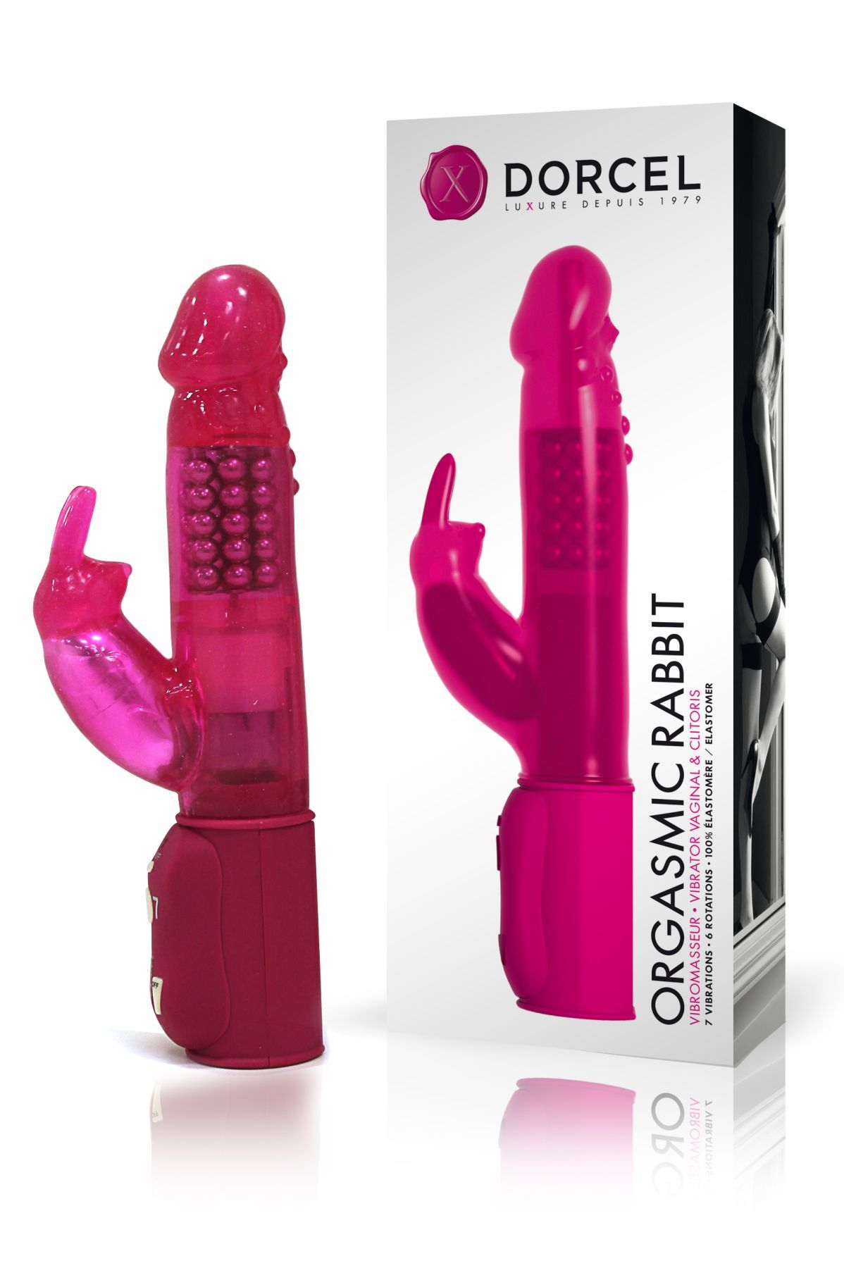 Вібратор-кролик Dorcel Orgasmic Rabbit Pink з перлинним масажем - Зображення 4