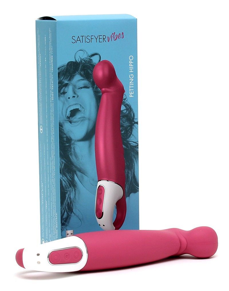 Потужний вібратор Satisfyer Vibes Petting Hippo з гнучким стовбуром, літій силікон, 12 режимів - Зображення 4