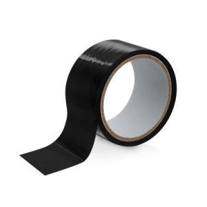 Скотч для бондажу Fetish Tentation Black (15м), не липне до шкіри і волосків, тільки сам до себе