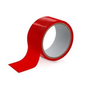 Скотч для бондажа Fetish Tentation Red (15 м), не липне до шкіри і волосків, тільки сам до себе