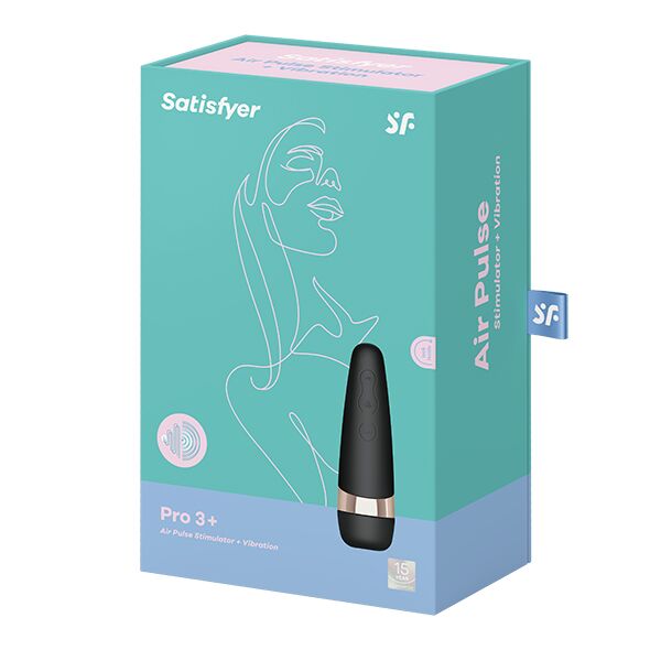 Вакуумний кліторальний стимулятор Satisfyer Pro 3 Vibration з вібрацією та дуже м’яким кінчиком - Зображення 3