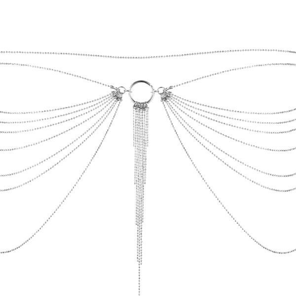 Ланцюжок трусики або ліф Bijoux Indiscrets Magnifique Waist Chain - silver, прикраса на тіло - Зображення 2
