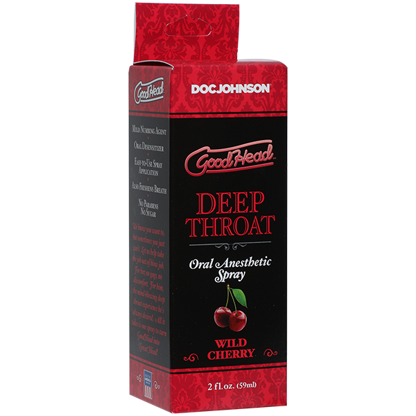 Спрей для мінету Doc Johnson GoodHead DeepThroat Spray - Wild Cherry 59 мл для глибокого мінету - Зображення 2