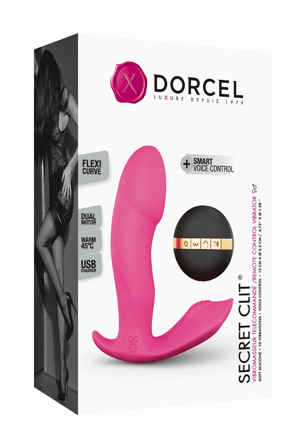 Вібратор Dorcel Secret Clit з підігрівом і пультом ДК, можна під одяг, голосове керування - Зображення 3