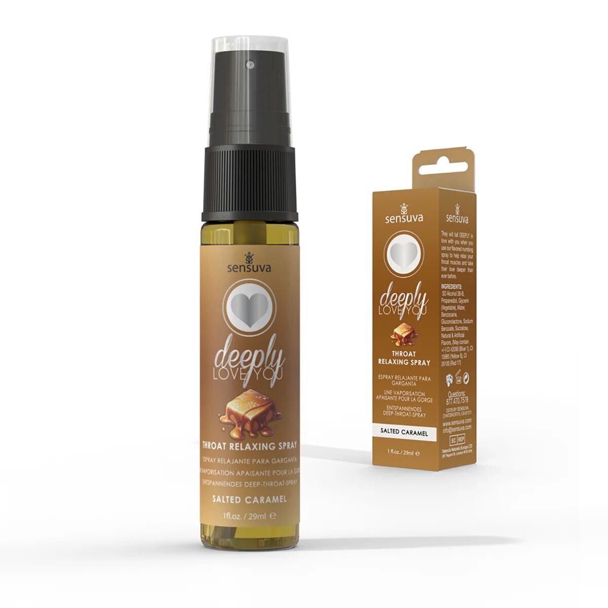 Спрей для мінету Sensuva Deeply Love You Salted Caramel (29 мл), для глибокого мінету - Зображення 2