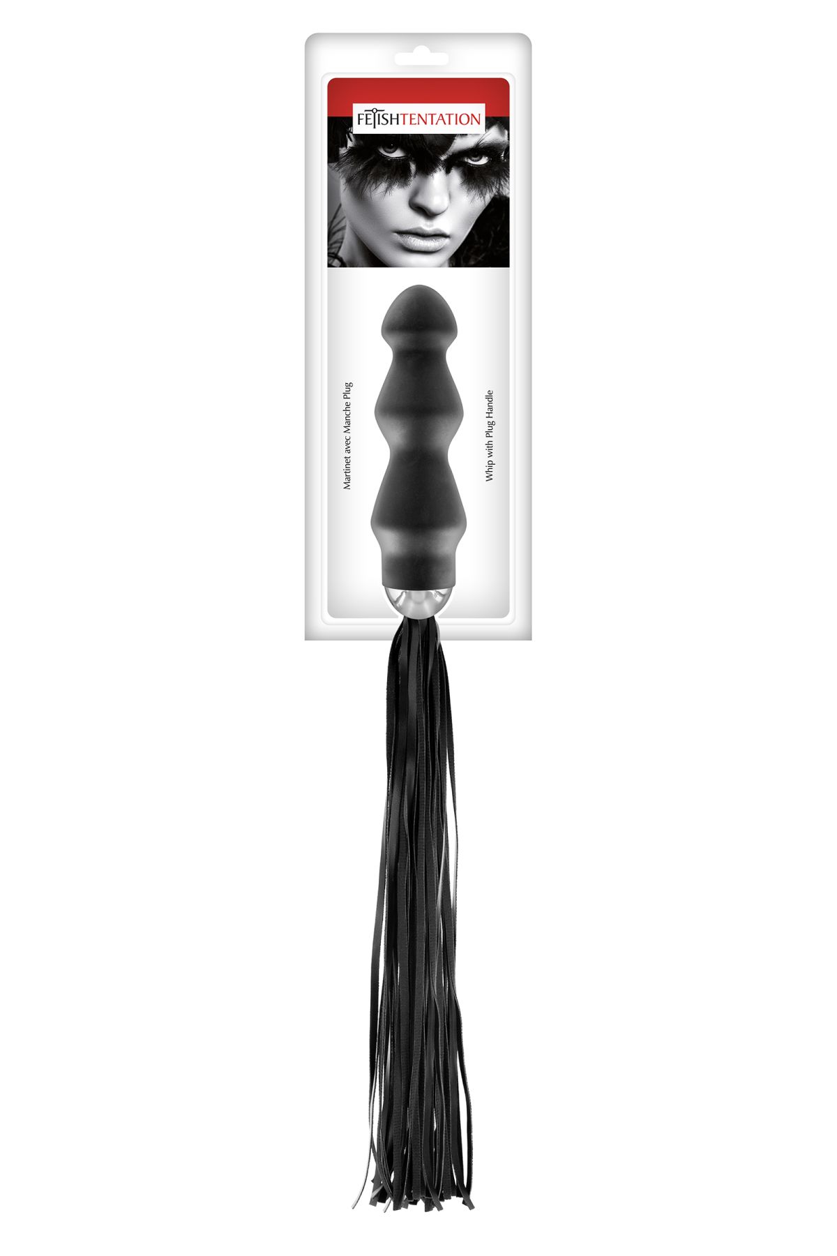Флогер з ручкою - анальним плагом Fetish Tentation Whip with Plug Handle - Зображення 2