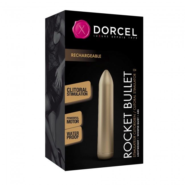 Перезаряджувана віброкуля Dorcel Rocket Bullet Gold - Зображення 3