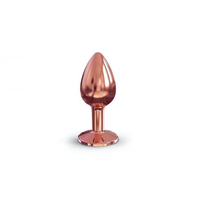 Металева анальна пробка із прикрасою у вигляді кристалу Dorcel - Diamond Plug Rose Gold S - Зображення 2