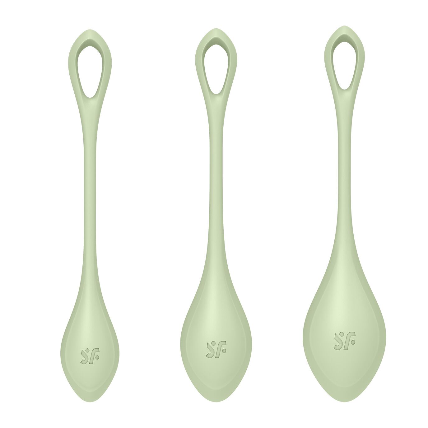 Набір йоні-намистин Satisfyer Yoni Power 2 Light Green, діаметр 2-2,5-3 см, маса 22-44-73 г - Зображення 4