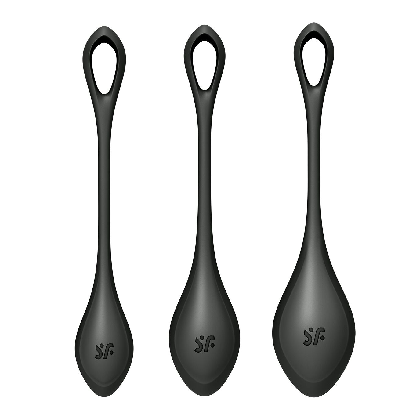 Набір йоні намистин Satisfyer Yoni Power 2 Black, діаметр 2-2,5-3см, маса 22-44-73 г - Зображення 4
