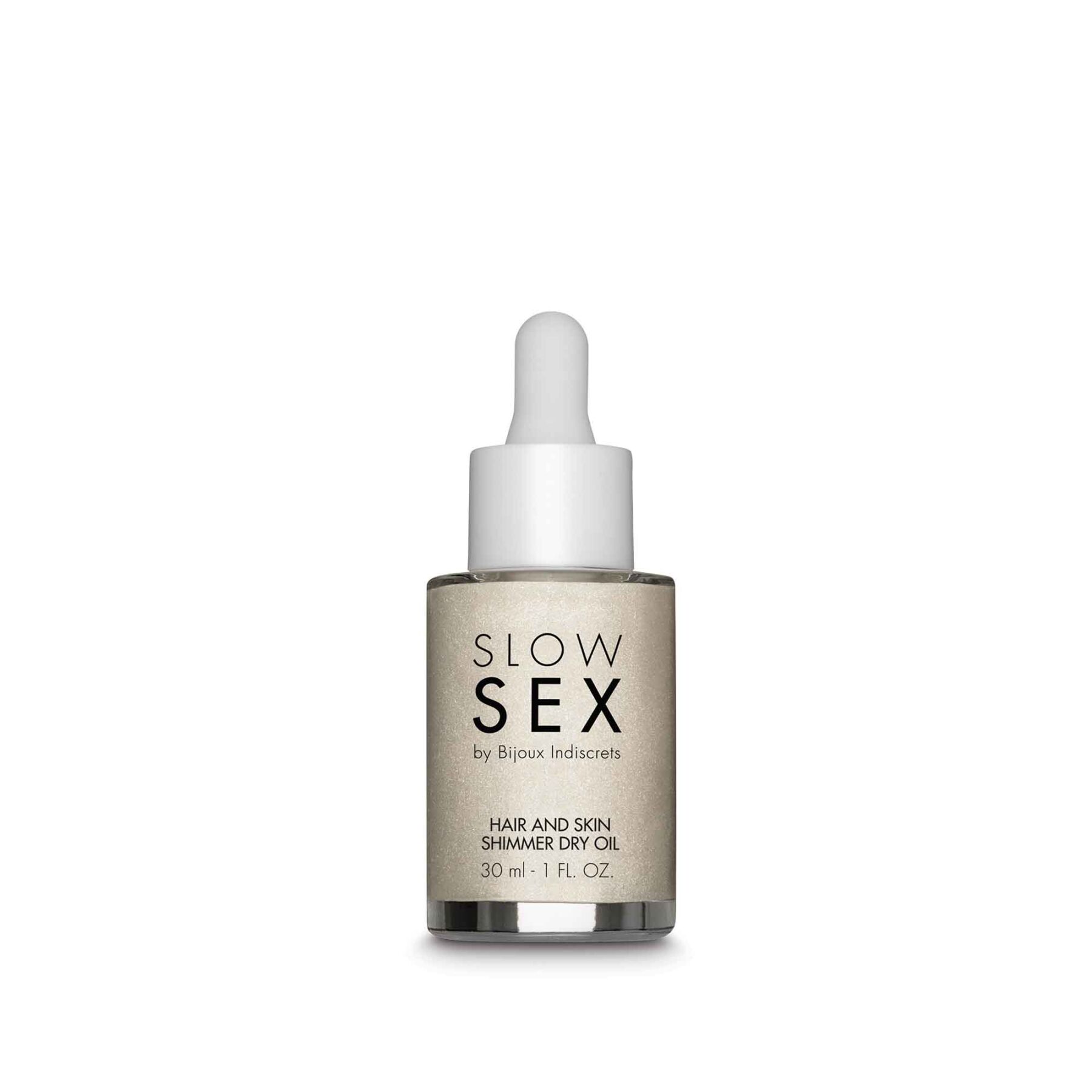 Суха олія-шимер для волосся та тіла Bijoux Indiscrets Slow Sex Hair and skin shimmer dry oil - Зображення 2
