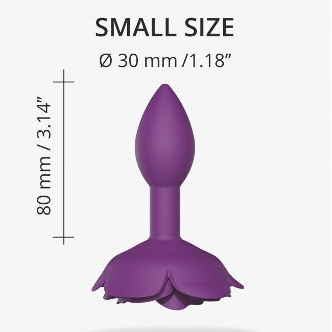 Силіконова анальна пробка Love To Love OPEN ROSES S SIZE - PURPLE RAIN - Зображення 3