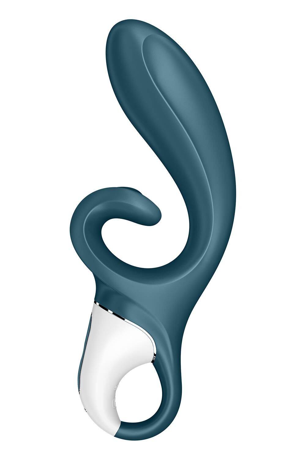 Смарт вібратор-кролик Satisfyer Hug Me Bluegrey, 2 мотори, діаметр 4,2см, широка кліторальна частина - Зображення 2