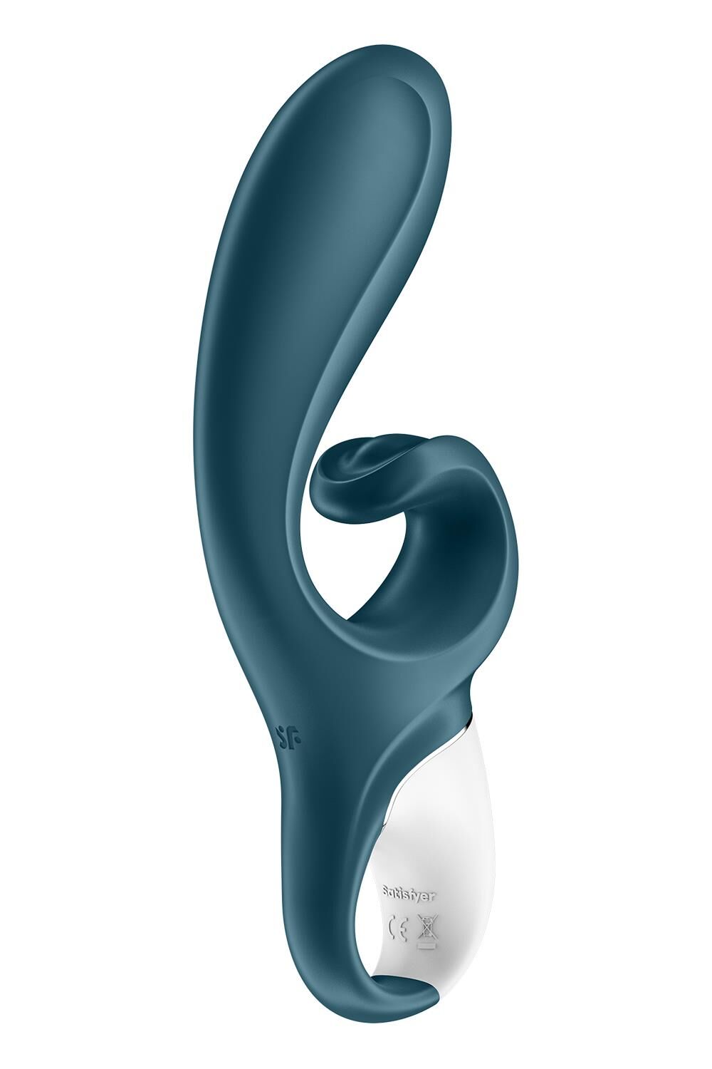 Смарт вібратор-кролик Satisfyer Hug Me Bluegrey, 2 мотори, діаметр 4,2см, широка кліторальна частина - Зображення 3