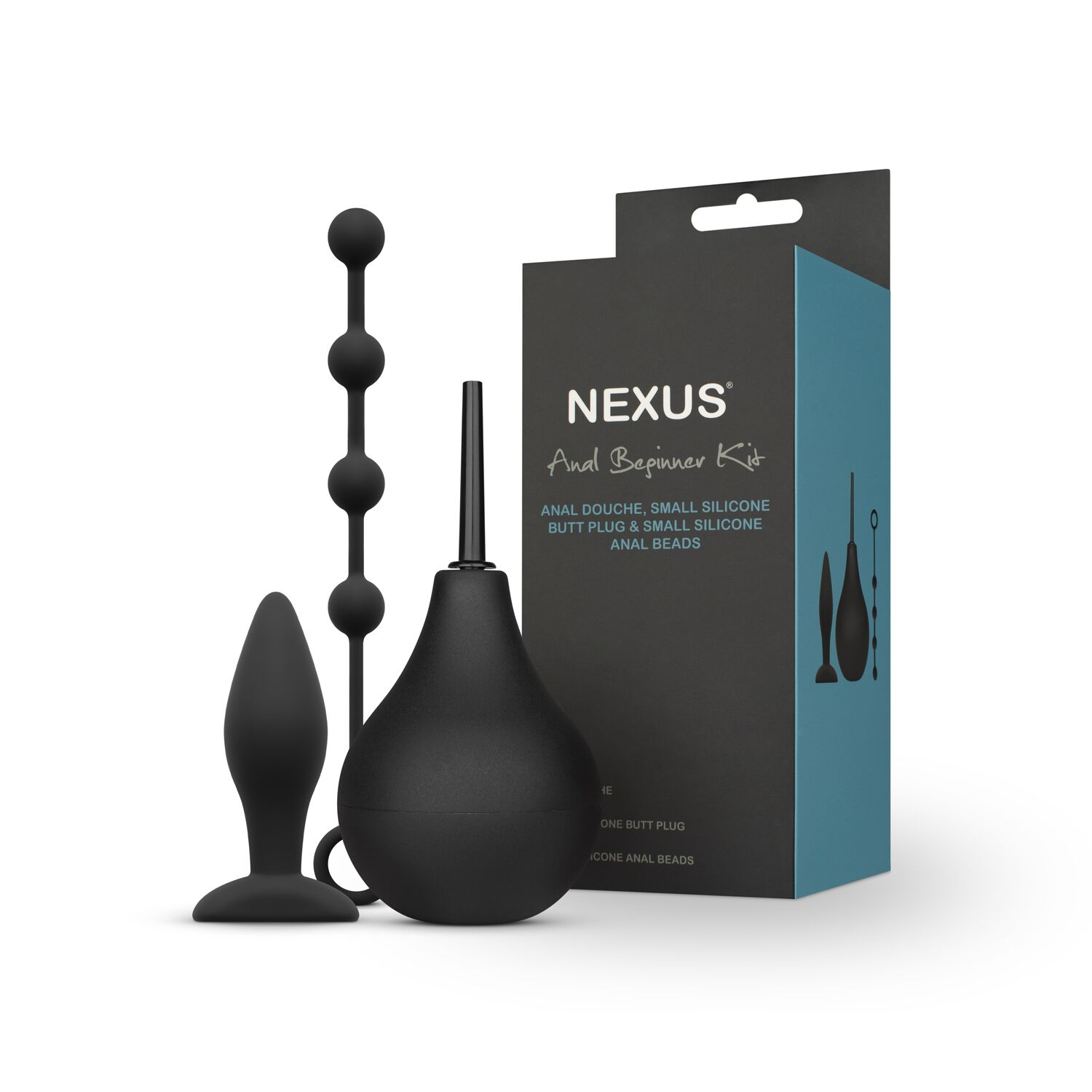 Набір новачка для анальної стимуляції Nexus ANAL BEGINNER KIT, спринцівка, анальне намисто і пробка - Зображення 2