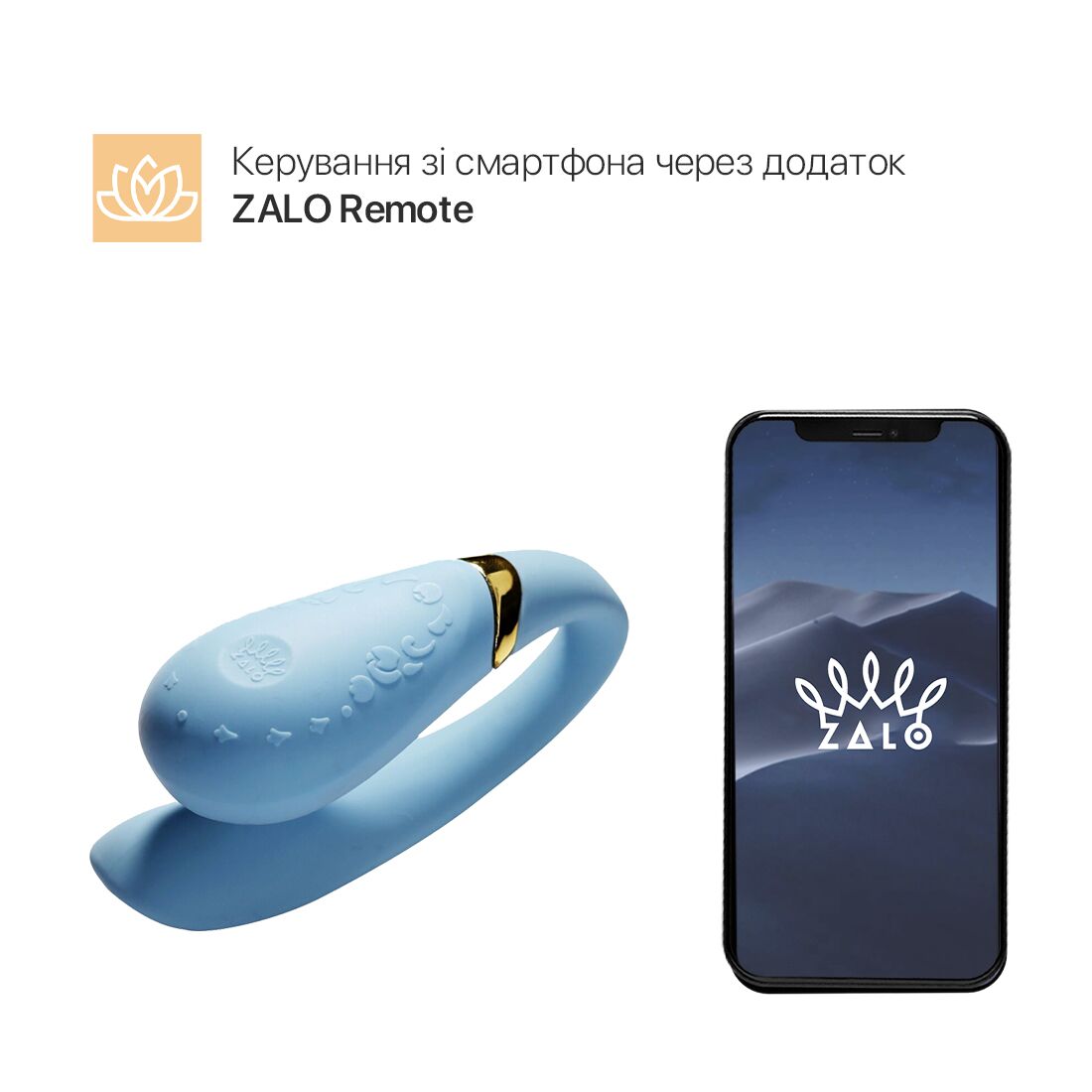 Смартвібратор для пар Zalo — Fanfan Royal Blue - Зображення 2
