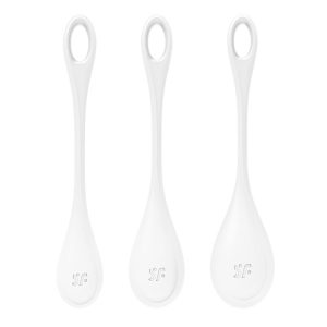 Набір йоні намистин Satisfyer Yoni Power 1 White, діаметр 2-2,5-3см, вага 22-46-74гр