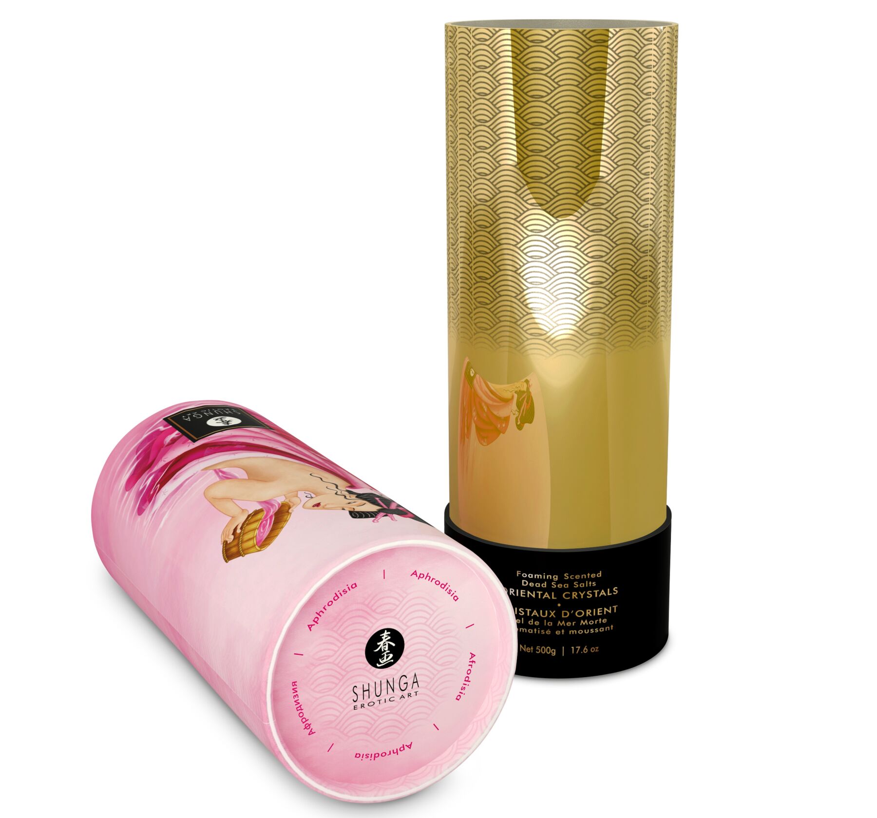 Пінлива сіль для ванни Shunga Dead Sea salt Oriental Crystals — Rose Petal (500 г), Мертвого моря - Зображення 2