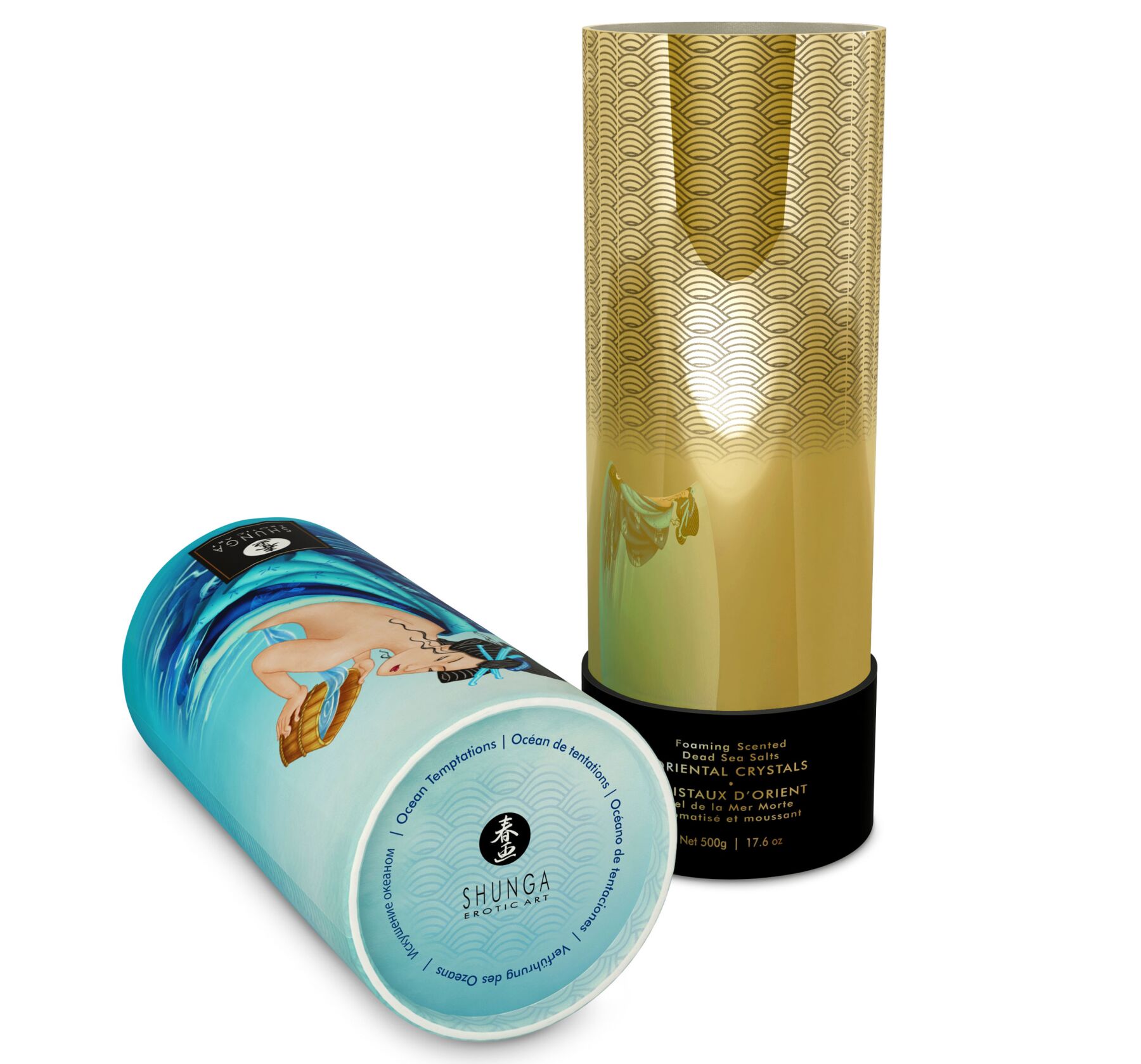 Пінлива сіль для ванни Shunga Dead Sea salt Oriental Crystals — Ocean Temptations (500 г) - Зображення 3