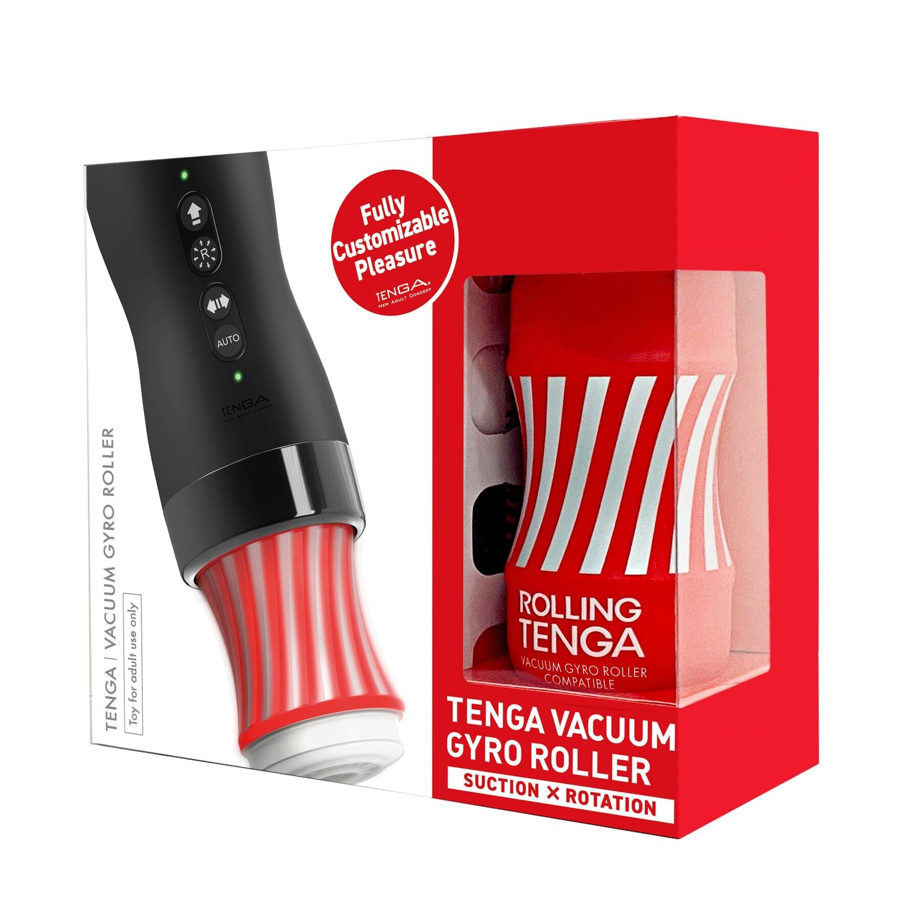 Автоматичний мастурбатор Tenga VACUUM GYRO ROLLER SET, ротація та вакуум, сумісний з Tenga Cup - Зображення 3
