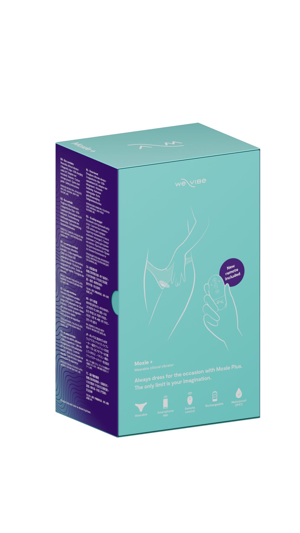 Смарт-вібратор у трусики We-Vibe Moxie+ Aqua, оновлений пульт ДК - Зображення 4