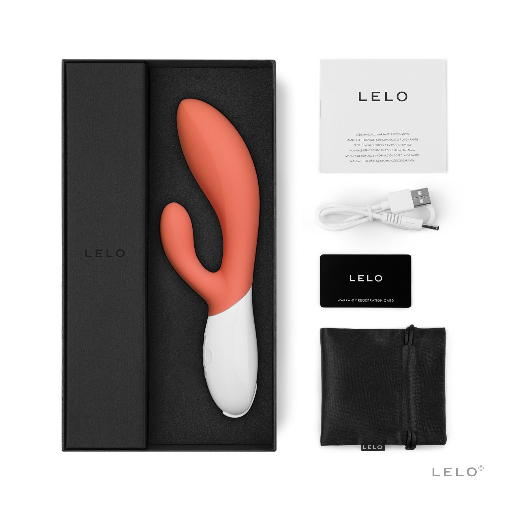 Вібратор-кролик LELO Ina 3 Coral, 10 режимів вібрації, потужний мотор - Зображення 2