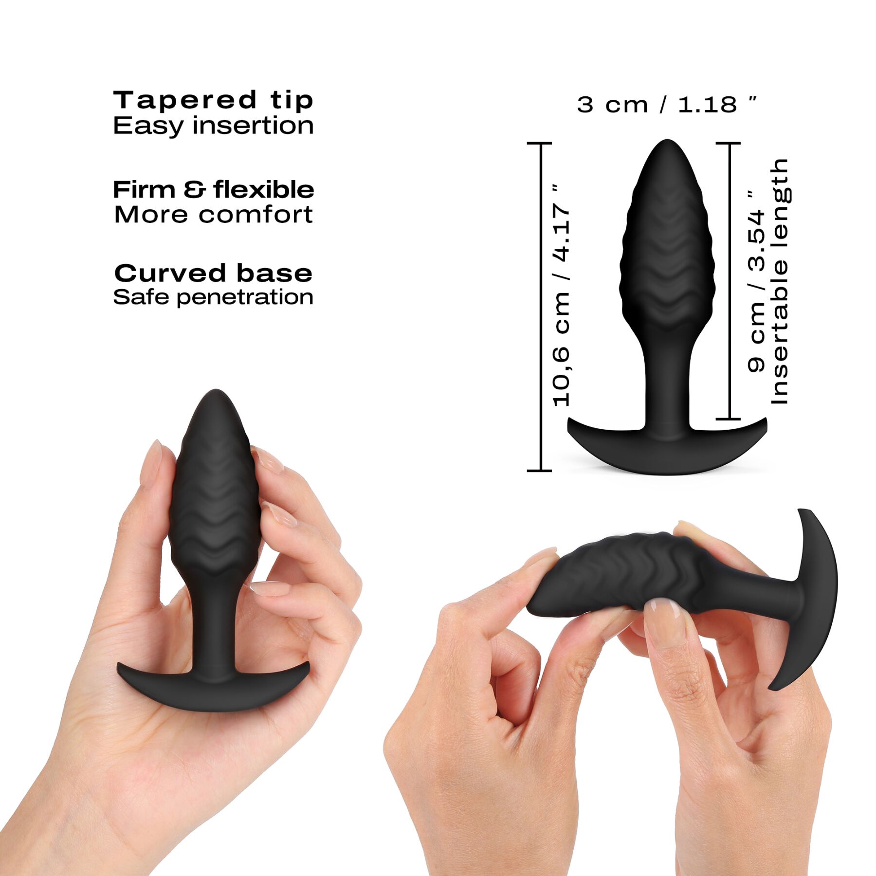 Анальна пробка Dorcel WAVY PLUG, діаметр 3 см, силікон - Зображення 2