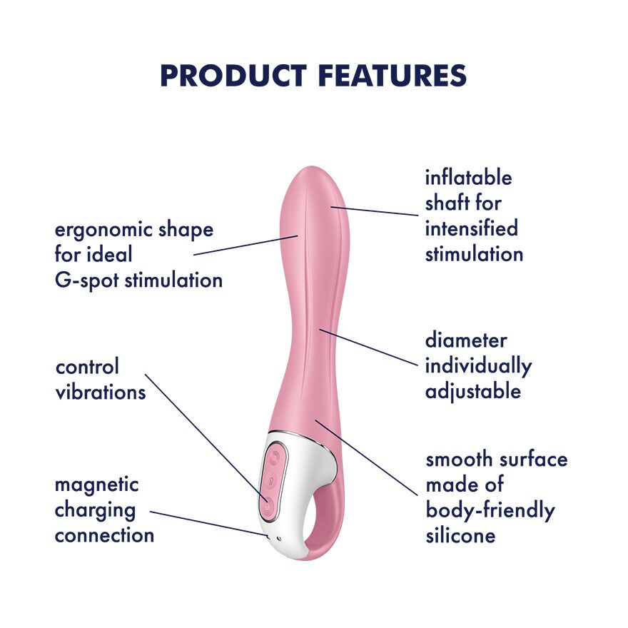 Вібратор точки G надувний Satisfyer Air Pump Vibrator 2 - Зображення 4