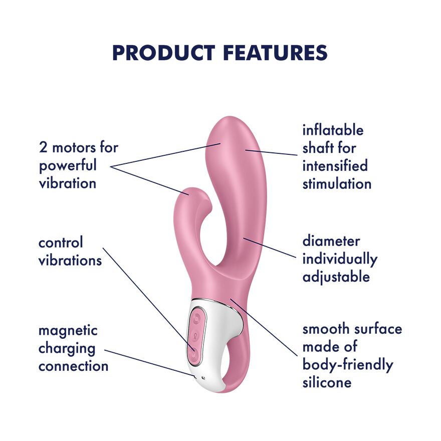 Вібратор-кролик надувний Satisfyer Air Pump Bunny 2 - Зображення 4