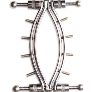 Затискач для вагіни Master Series: Spread 'Em Poker Vagina Clamp with Adjustable Pressure Screws, ши