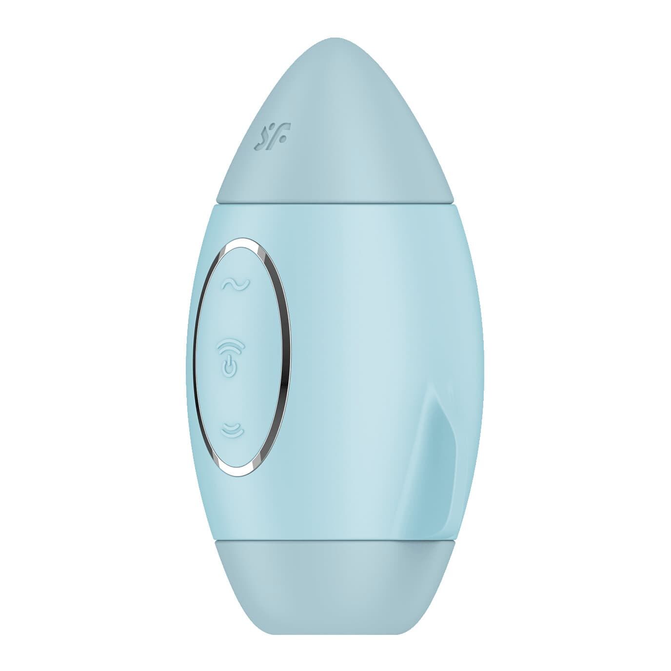 Вакуумний стимулятор з вібрацією Satisfyer Mission Control Blue, 2 незалежні мотори - Зображення 4