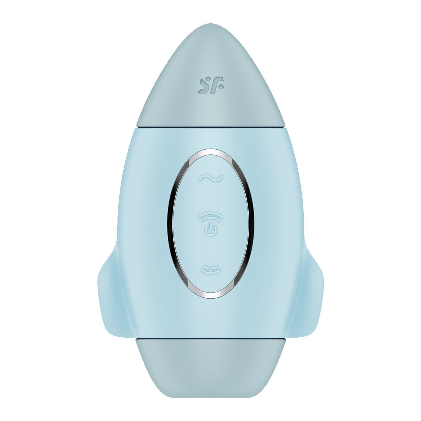 Вакуумний стимулятор з вібрацією Satisfyer Mission Control Blue, 2 незалежні мотори - Зображення 2