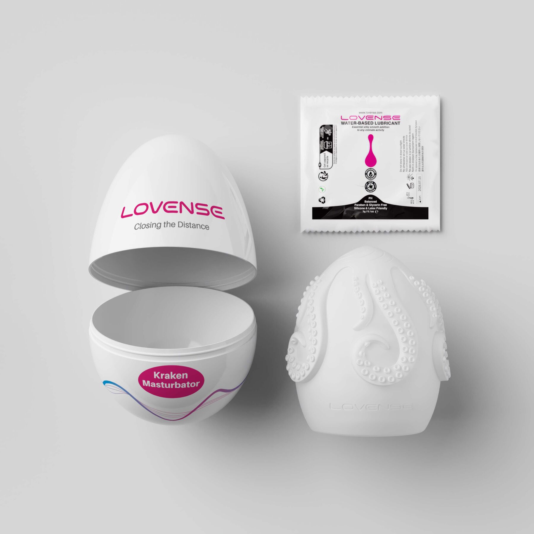 Мастурбатор-яйце Lovense Kraken masturbator egg, текстура-сюрприз - Зображення 4