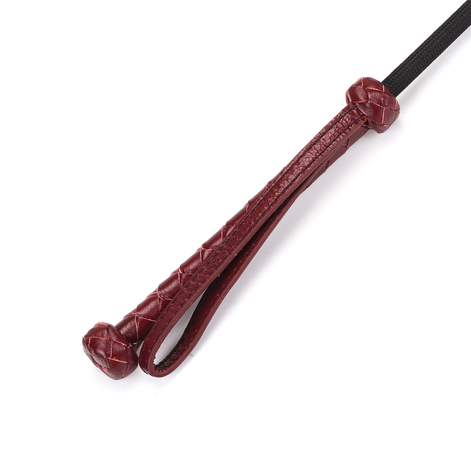 Шльопалка-сердечко Liebe Seele Wine Red Riding Crop with Heart-Shape Tip, натуральна шкіра - Зображення 2