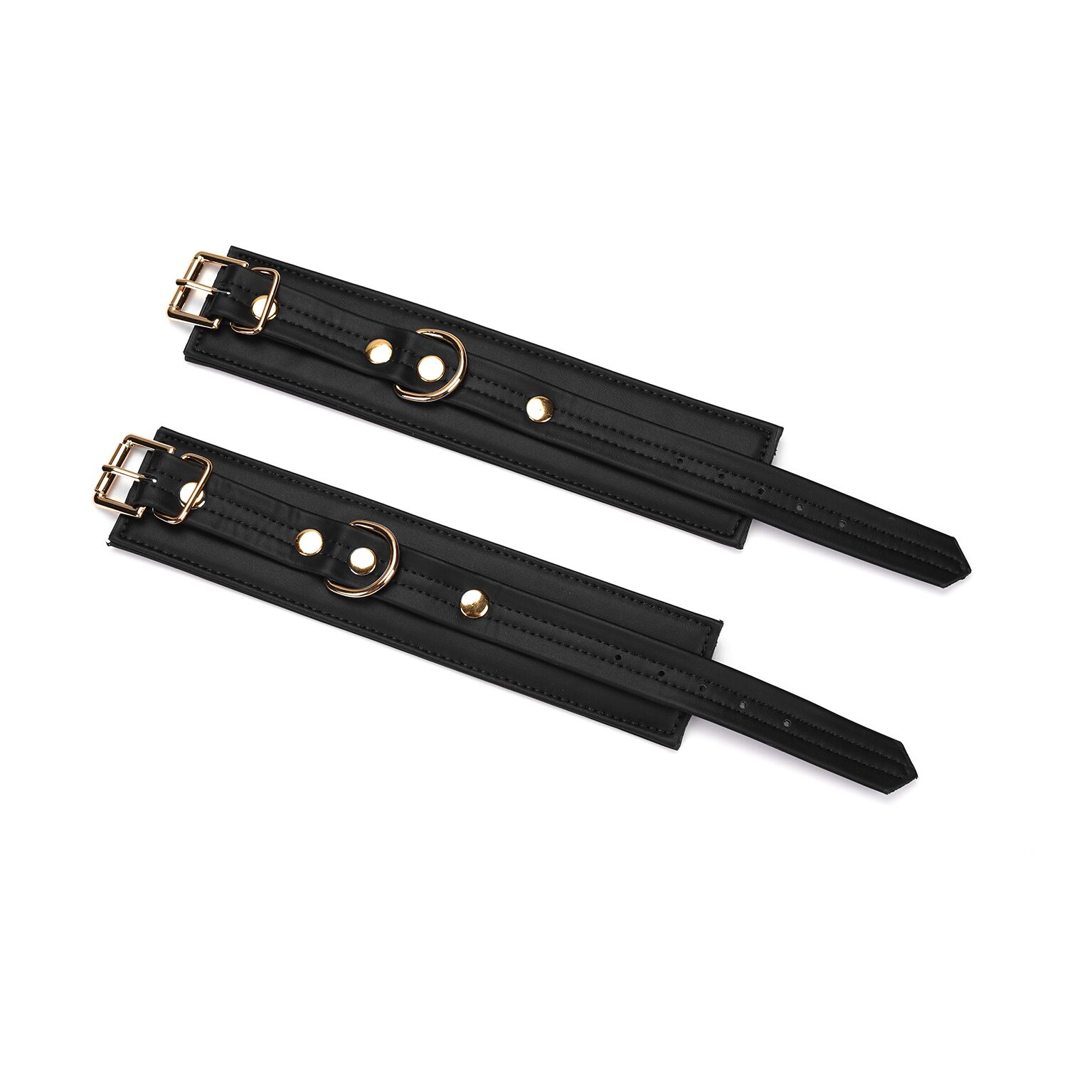 Наручники з ланцюжком Liebe Seele Black Organosilicon Wrist Cuff, екошкіра - Зображення 4