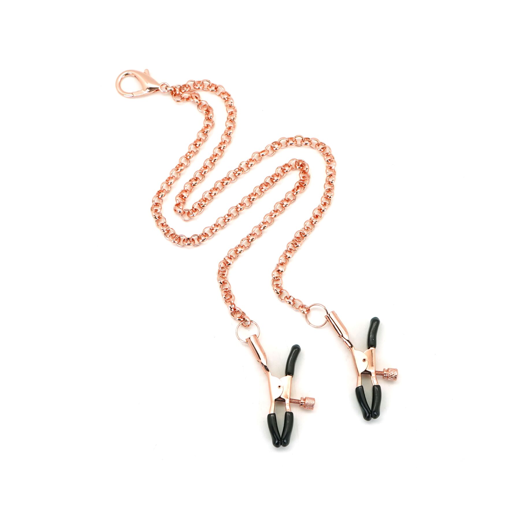 Нашийник із затискачами для сосків Liebe Seele Rose Gold Memory Collar with Nipple Clamps, шкіра - Зображення 3