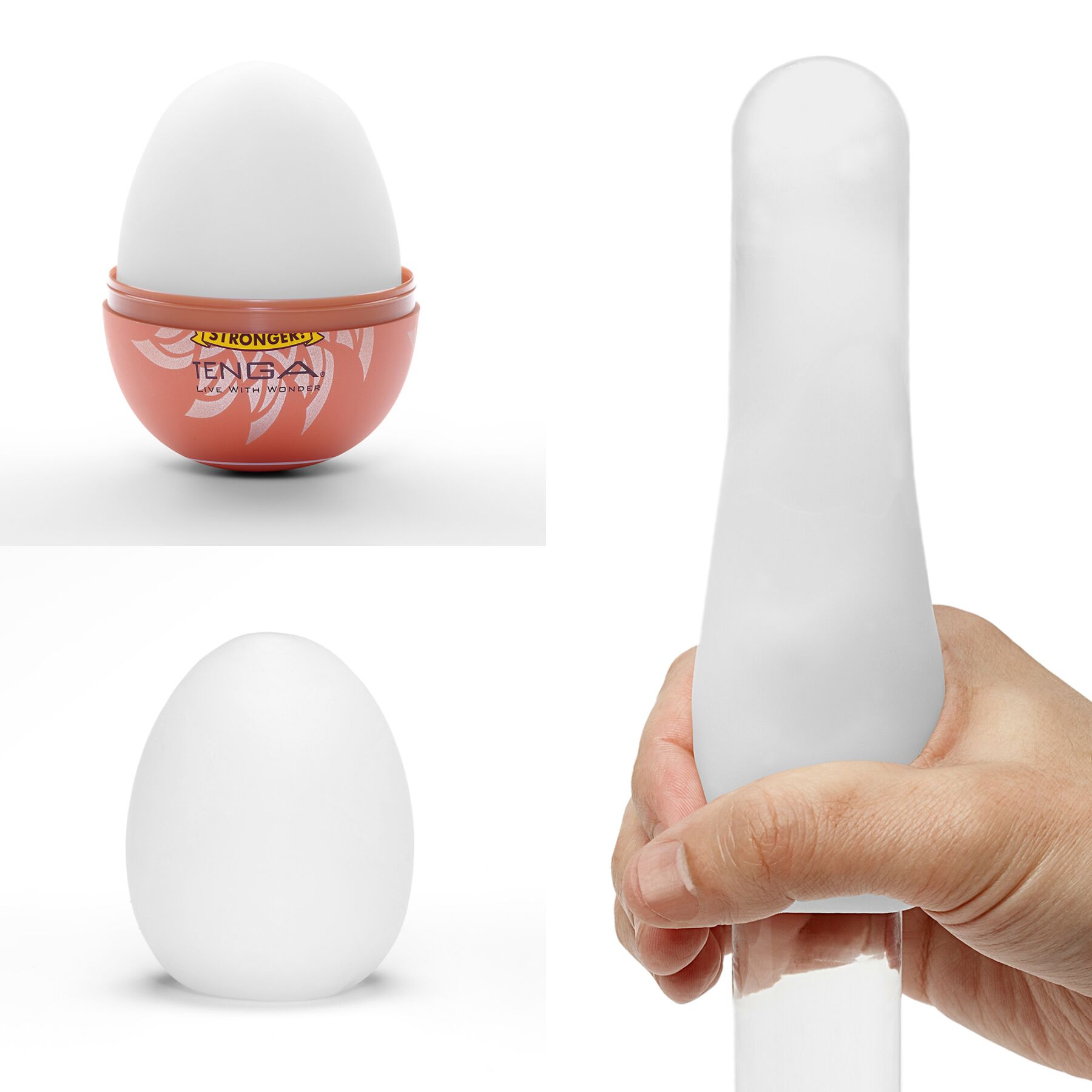 Мастурбатор-яйце Tenga Egg Shiny II, щільний TPE, пробник лубриканту 5 мл - Зображення 2
