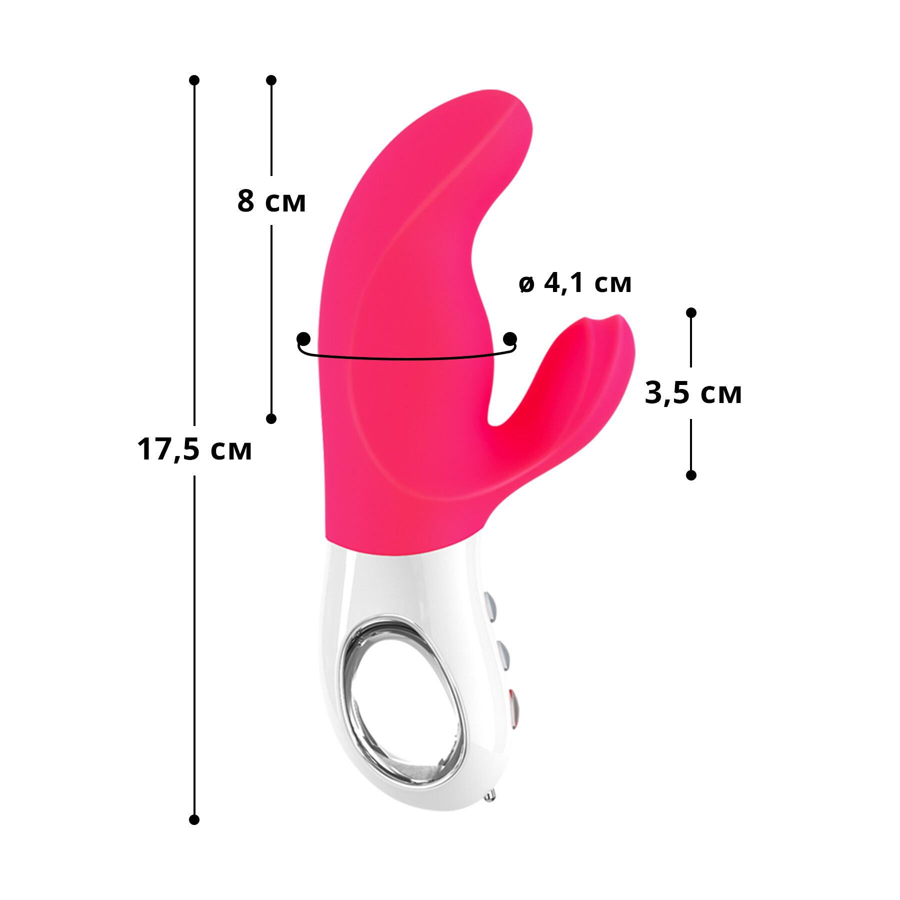Вібратор-кролик Fun Factory MISS BI pink/white, 2 незалежні мотори, діаметр 4,2 см - Зображення 2
