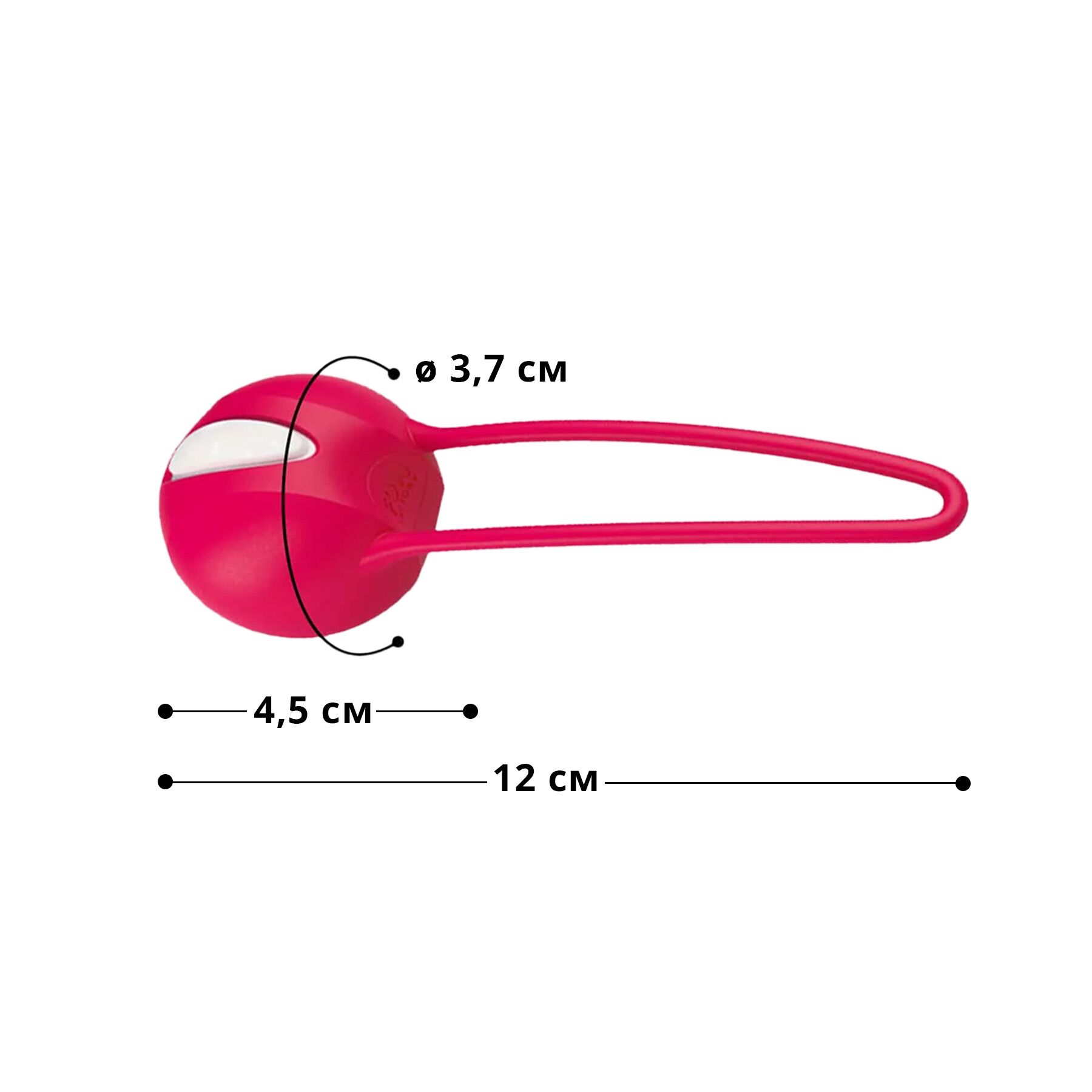 Вагінальна кулька Fun Factory SMARTBALL UNO, червона, одинарна, діаметр 3,6 см - Зображення 2