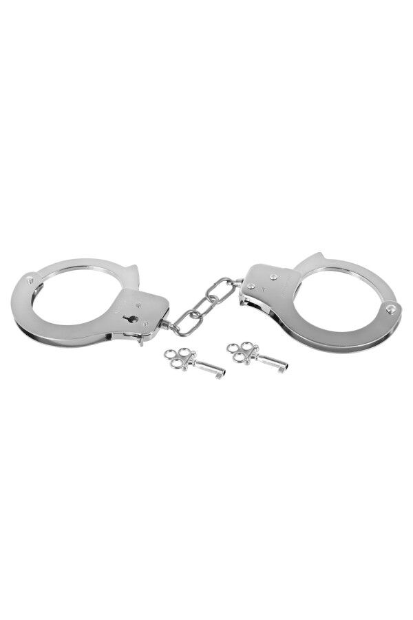 Металеві наручники Fetish Tentation Adjustable metal wrist cuffs, 2 ключі - Зображення 3