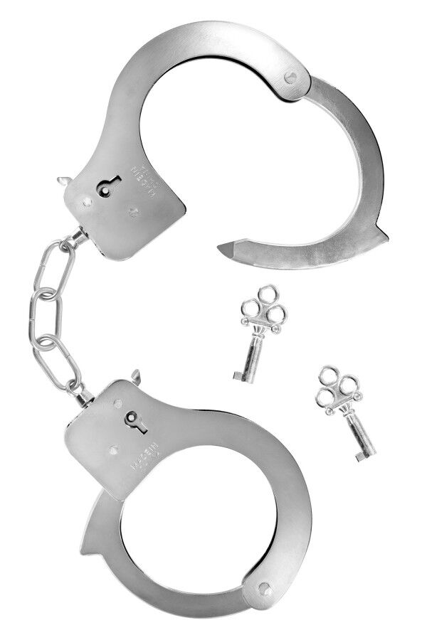 Металеві наручники Fetish Tentation Adjustable metal wrist cuffs, 2 ключі - Зображення 2