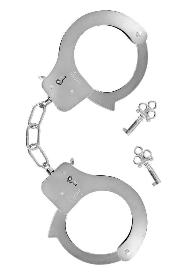 Металеві наручники Fetish Tentation Adjustable metal wrist cuffs, 2 ключі