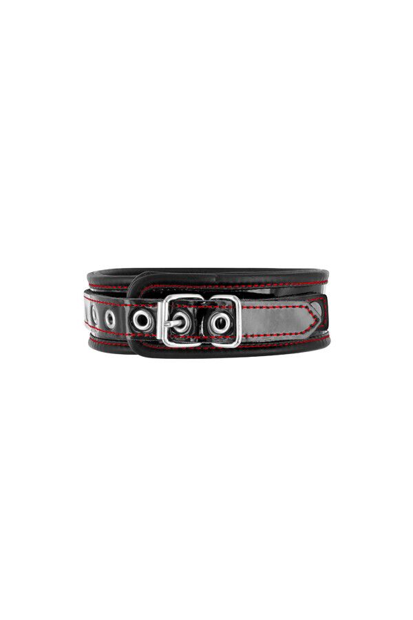 Нашийник із натуральної шкіри Fetish Tentation Premium Patent leather choker, кріпильне кільце - Зображення 2
