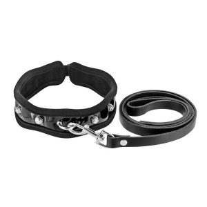 Повідець із нашийником Fetish Tentation Premium Patent Leather Choker & Leash