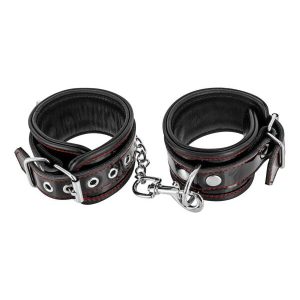 Наручники Fetish Tentation Premium Patent Leather Handcuffs, знімний ланцюжок