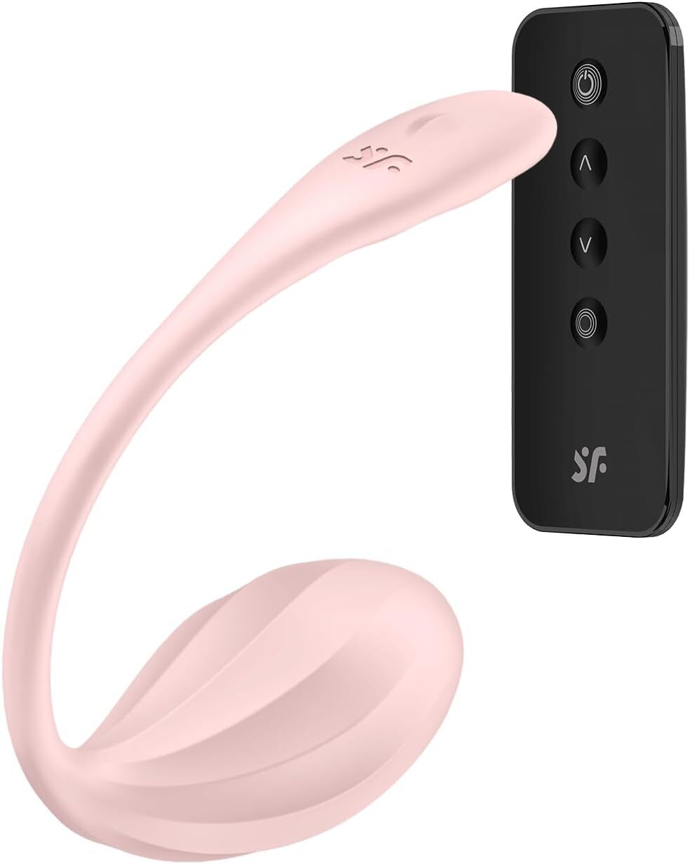 Смарт-віброяйце Satisfyer Ribbed Petal Connect App Rose, керування зі смартфона, пульт ДК - Зображення 2