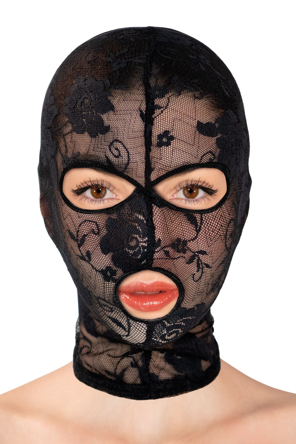 Капюшон Fetish Tentation Patterned Fishnet Hood, ажурна сітка